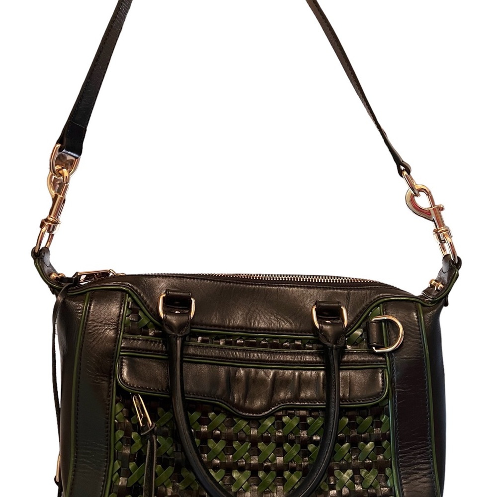 Rebecca Minkoff Mini Weave M.A.B. Convertible Leather Purse